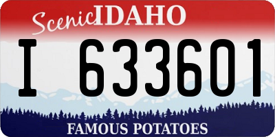 ID license plate I633601