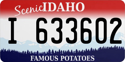 ID license plate I633602