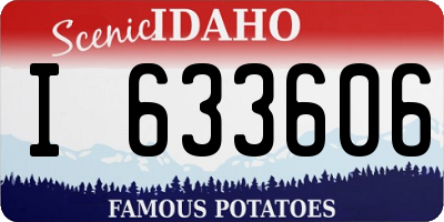 ID license plate I633606