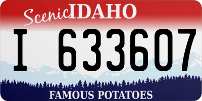 ID license plate I633607
