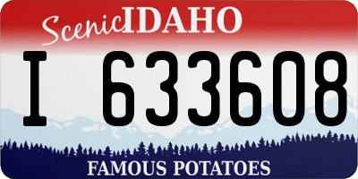 ID license plate I633608