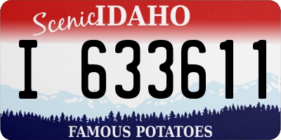 ID license plate I633611