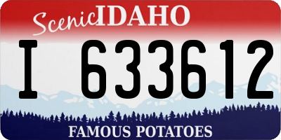 ID license plate I633612