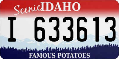 ID license plate I633613