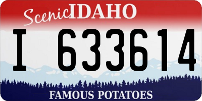 ID license plate I633614