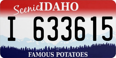 ID license plate I633615