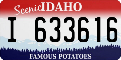 ID license plate I633616