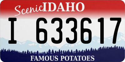 ID license plate I633617