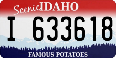 ID license plate I633618