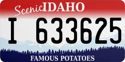 ID license plate I633625