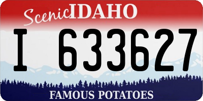 ID license plate I633627