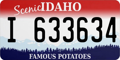 ID license plate I633634
