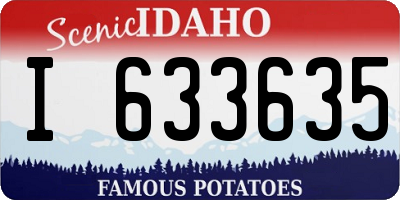 ID license plate I633635