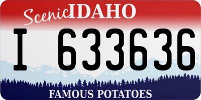 ID license plate I633636