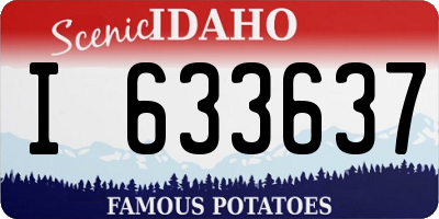 ID license plate I633637