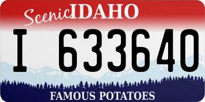 ID license plate I633640