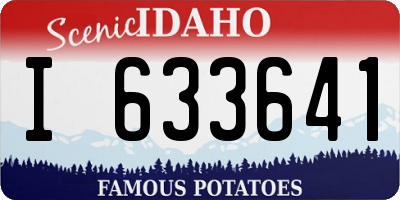 ID license plate I633641