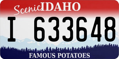 ID license plate I633648