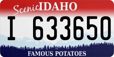 ID license plate I633650