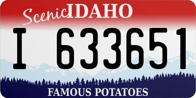 ID license plate I633651
