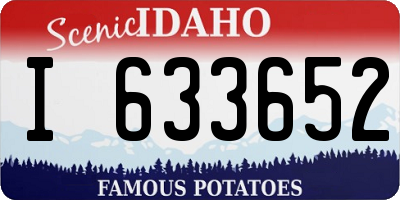 ID license plate I633652