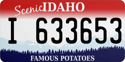 ID license plate I633653
