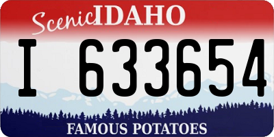 ID license plate I633654