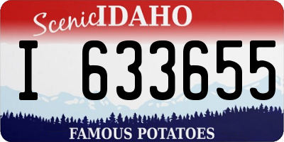 ID license plate I633655