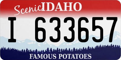 ID license plate I633657