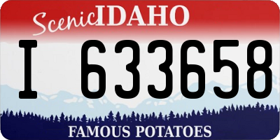 ID license plate I633658