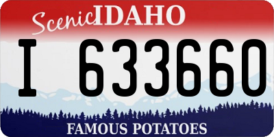 ID license plate I633660