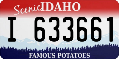 ID license plate I633661