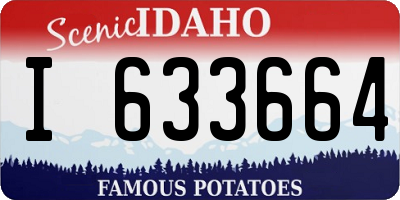 ID license plate I633664