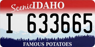 ID license plate I633665