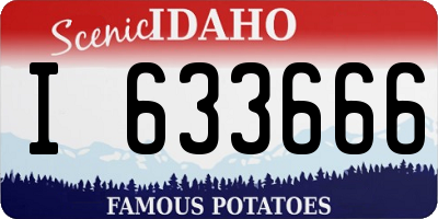 ID license plate I633666