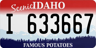 ID license plate I633667