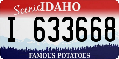 ID license plate I633668