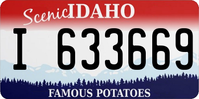 ID license plate I633669