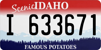 ID license plate I633671