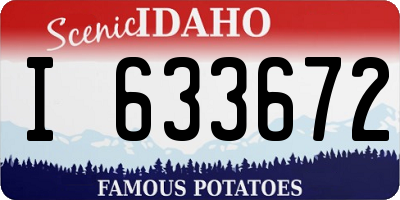 ID license plate I633672