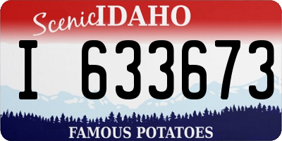 ID license plate I633673