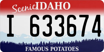 ID license plate I633674