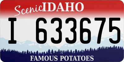 ID license plate I633675