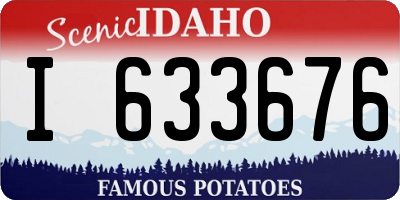 ID license plate I633676