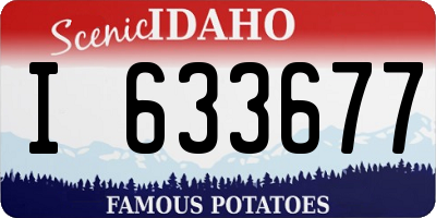 ID license plate I633677