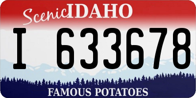 ID license plate I633678
