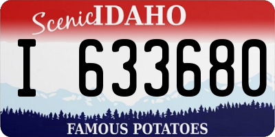 ID license plate I633680