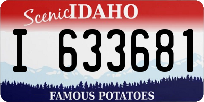 ID license plate I633681