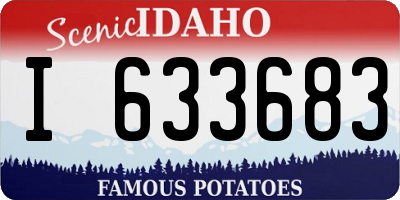 ID license plate I633683