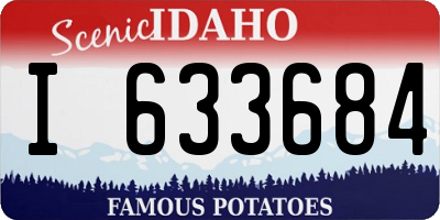 ID license plate I633684